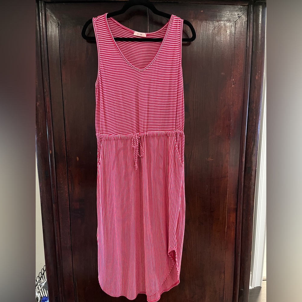 P.S. Love Red & White Stripe Sundress